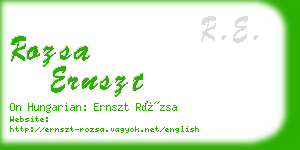 rozsa ernszt business card